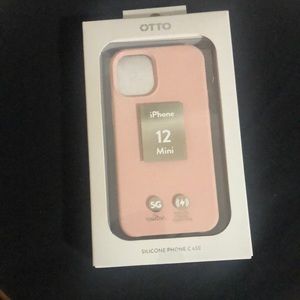 Silicone phone case ( suitable for the Apple 12 mini ) in dusty Pink
